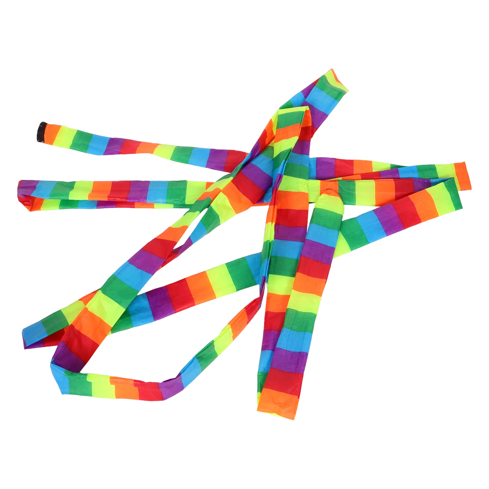 Cola de cometa de arcoíris, colas decorativas de tela colorida para hacer cometas, accesorios tridimensionales de vuelo largo, estabilidad