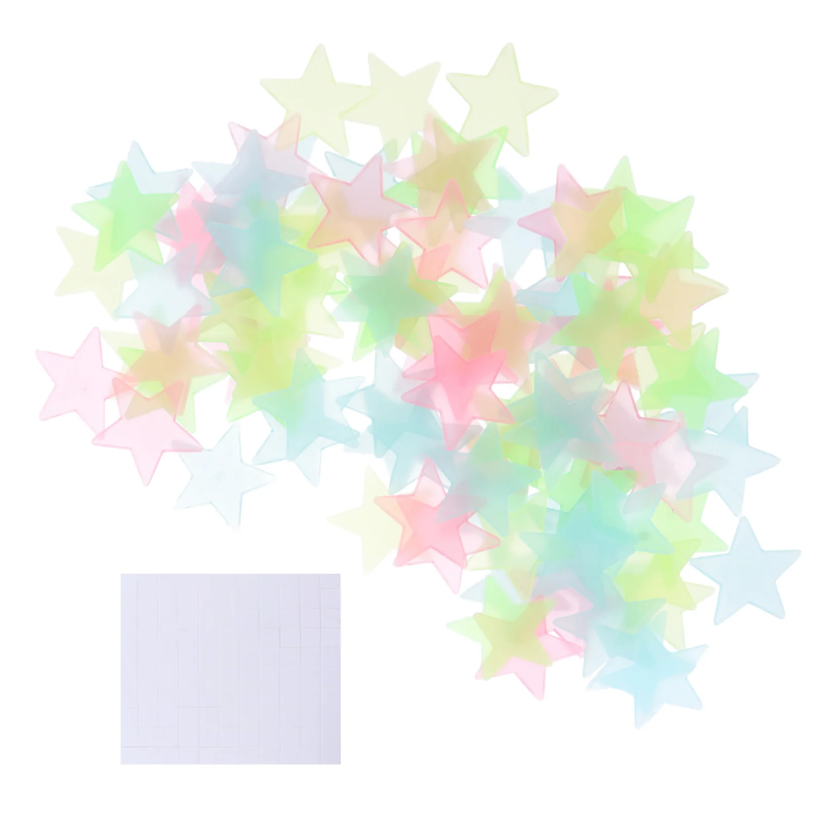 

Glowing Star Decals Pentagram Shaped 3 Bags Night Light Decor DIY Creative Design for Bedroom Home Decoration