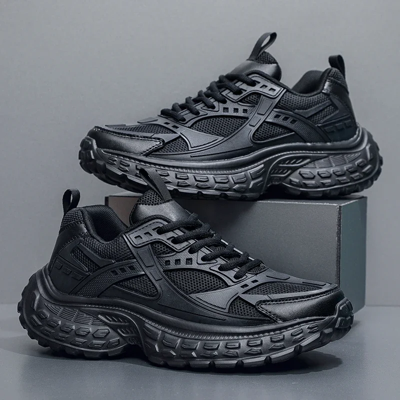 

2025 Новая многофункциональная спортивная и повседневная обувь в стиле ретро, мужская спортивная обувь на толстой подошве, уличные кроссовки и мужская обувь
