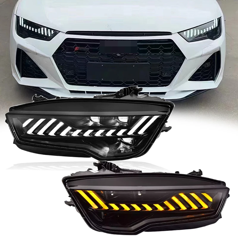 Car Accessories For Audi A7 LED Headlight 2011-2018 RS7 Headlights Upgrade Led Front DRL Turn Signal Projector Lights Assembly