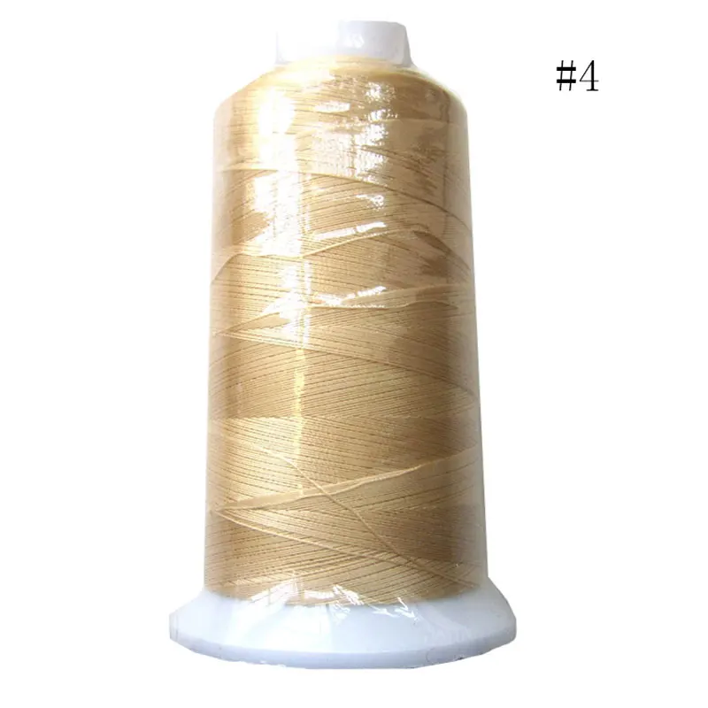 Hilo grueso para coser el cabello, hilo de tejido negro, hilo de poliéster para hacer peluca, hilo de costura de extensión de cabello