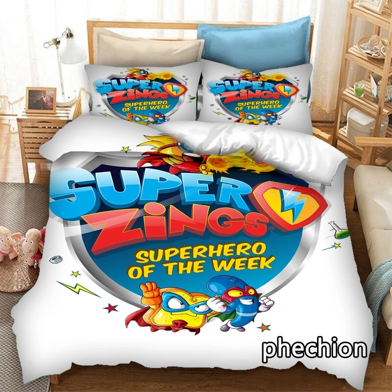 

phechion Cartoon Super Zings 3D Print Bedding Set Duvet Covers Pillowcases One Piece Comforter Bedding Sets Bedclothes Bed K381