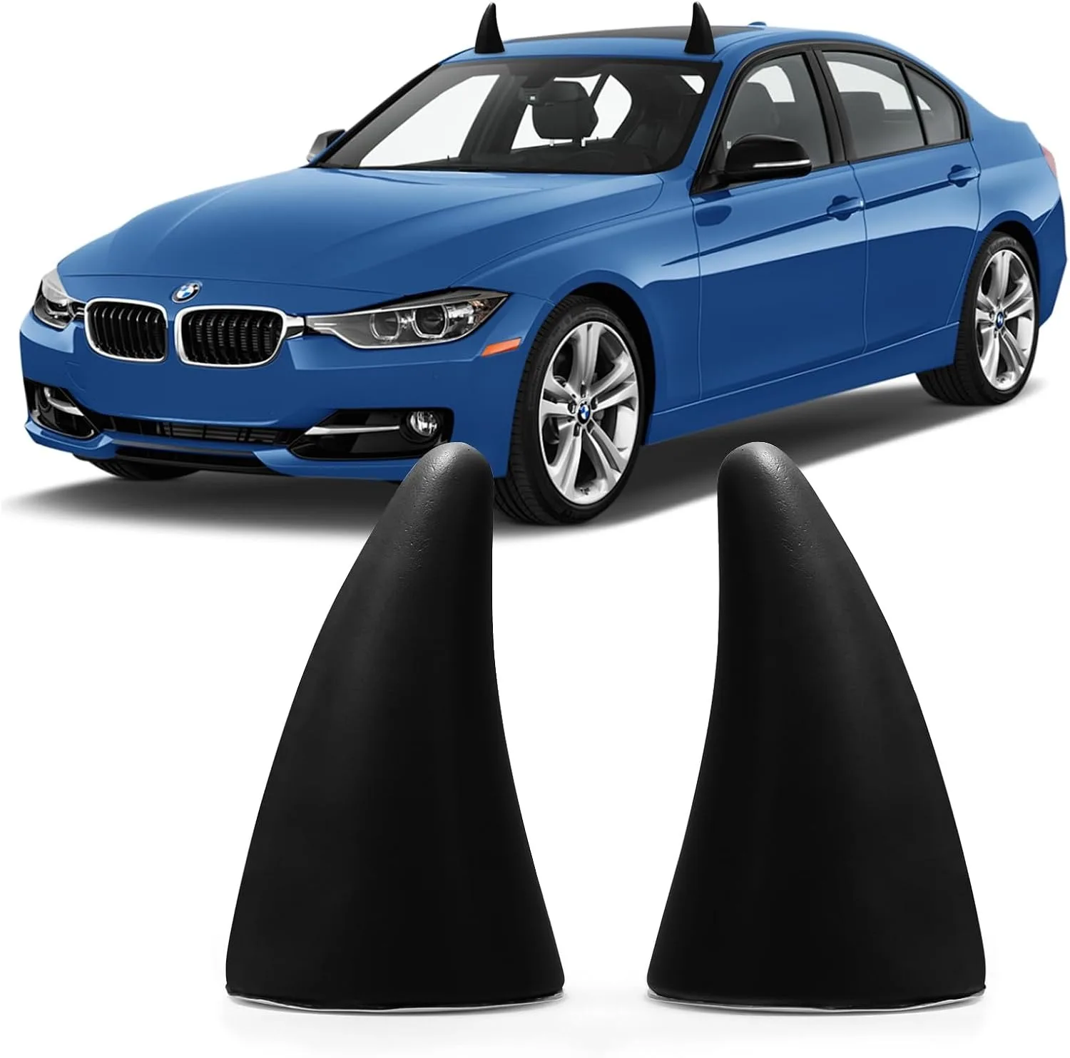 Car Roof Decoration 3D Bumper Hood Stickers - Easy to Fnd Car in The Parking Lot - Anti-Collision Protector Horn Car Helmet Stic