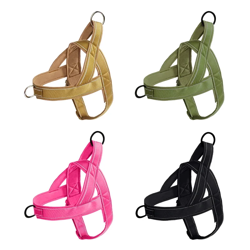 600 Denier Nylon Pet Harness With High Tensile Strength And Reflective Line, Suitable For Medium To Large Dogs,Dog Training