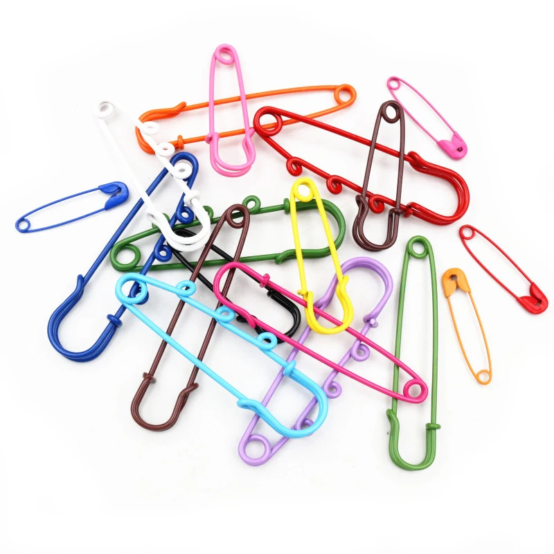 10-50pcs Fashion Safety Pins Brooch Blank Base Brooch Pins Random Colors Mixed for DIY Jewelry Making Supplies Accessorie