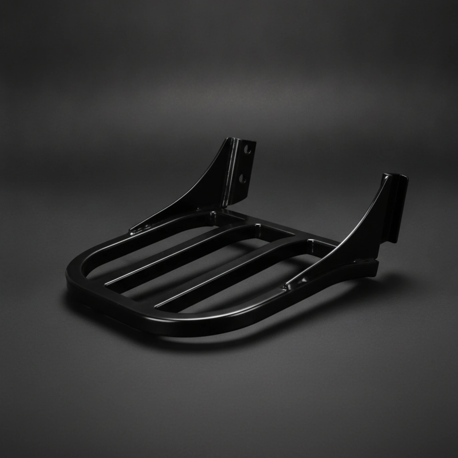 Metal Motorcycle Rear Luggage Rack Open-Frame Slatted Rear Rack with Mounting Brackets Tailstock Shelf Cargo Carrier Slim