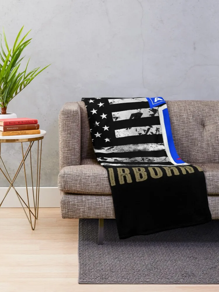 173rd Airborne Brigade (Distressed Flag) Throw Blanket Softest Bed linens warm winter Custom Fluffy Softs Blankets