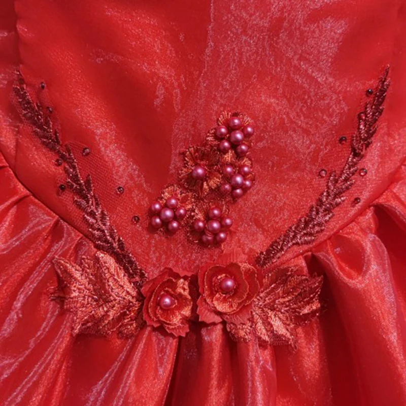 Anxin sh vintage princesa laranja vermelho renda com decote em v manga curta miçangas flor pérolas babados rendas até vestido de casamento personalizado