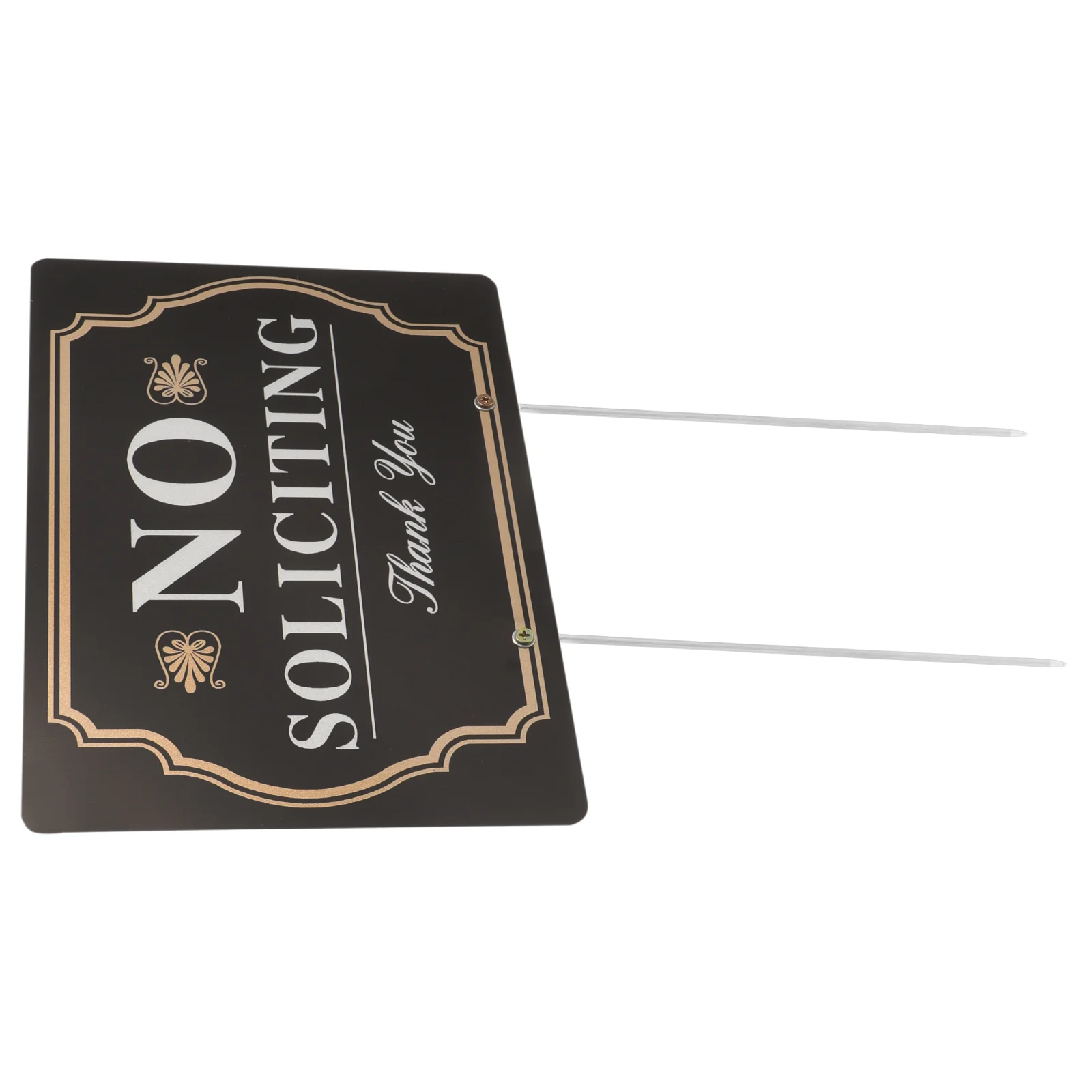 No Soliciting Sign Yard for House Stake Solicitors Front Trespassing Signs Home