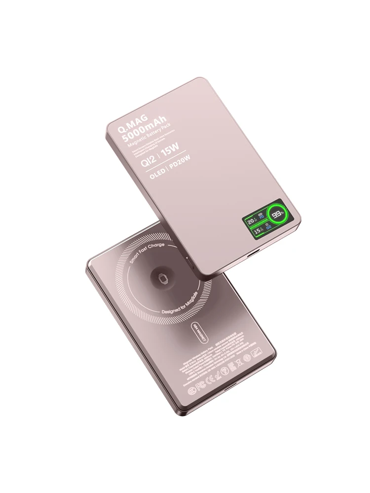 QI 2.1 Magnetische Powerbank Draadloos Snel Opladen Reserve Draagbare Externe Batterij voor iPhone 12-17 Pro Watch Airpods 5000/10000mAh - afbeelding 2
