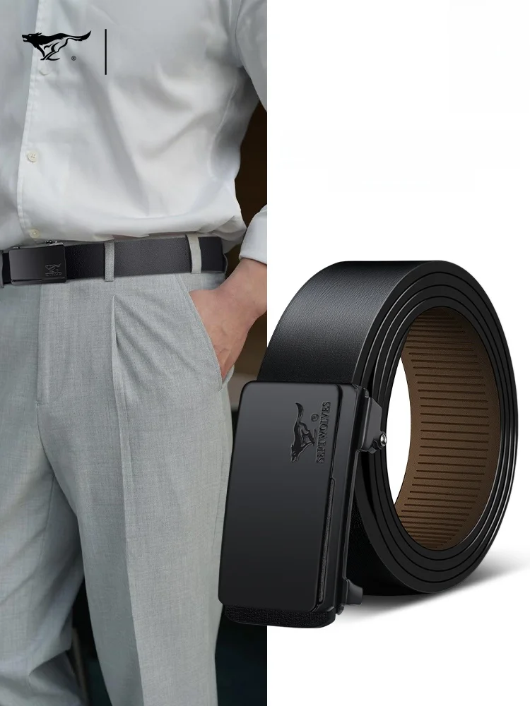 septwolves-genuine-leather-belt-men's-automatic-buckle-no-tail-pure-calfskin-business-casual-fashion-accessories