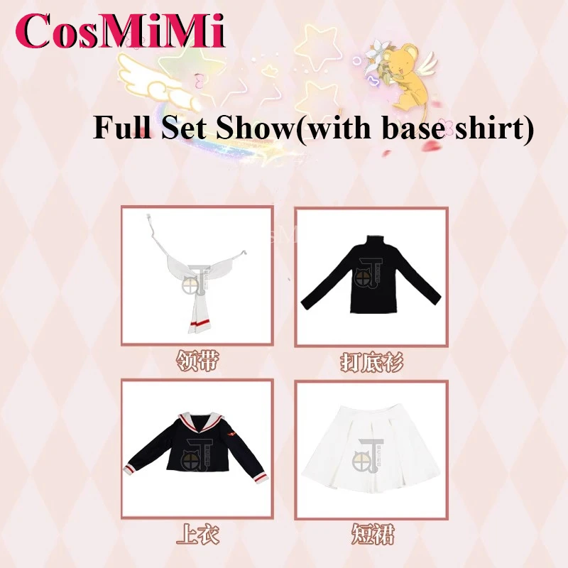 CosMiMi аниме Cardcaptor Sakura Kinomoto Sakura косплей костюм эластичная спина милое изящное платье карнавальная одежда для ролевых игр S-XL