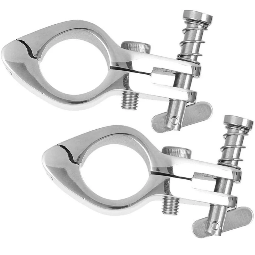 2Pcs Stainless Steel Hinged Pipe Clamp For 25mm Round Tube - Marine Grade Boat Railing Hardware Fitting
