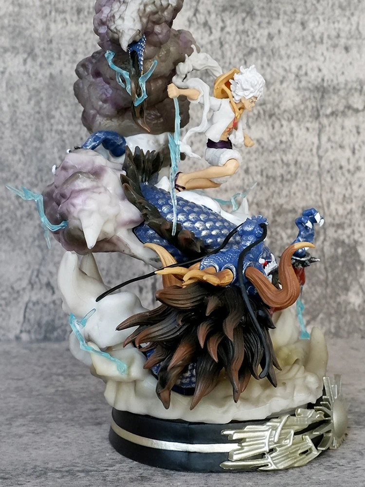 2025 23cm Figurki Akcji Anime One Piece Nika Monkey D Luffy kontra Kaidou Luffy Gear 5 Statuetka Model Kolekcjonerski Zabawka Prezent