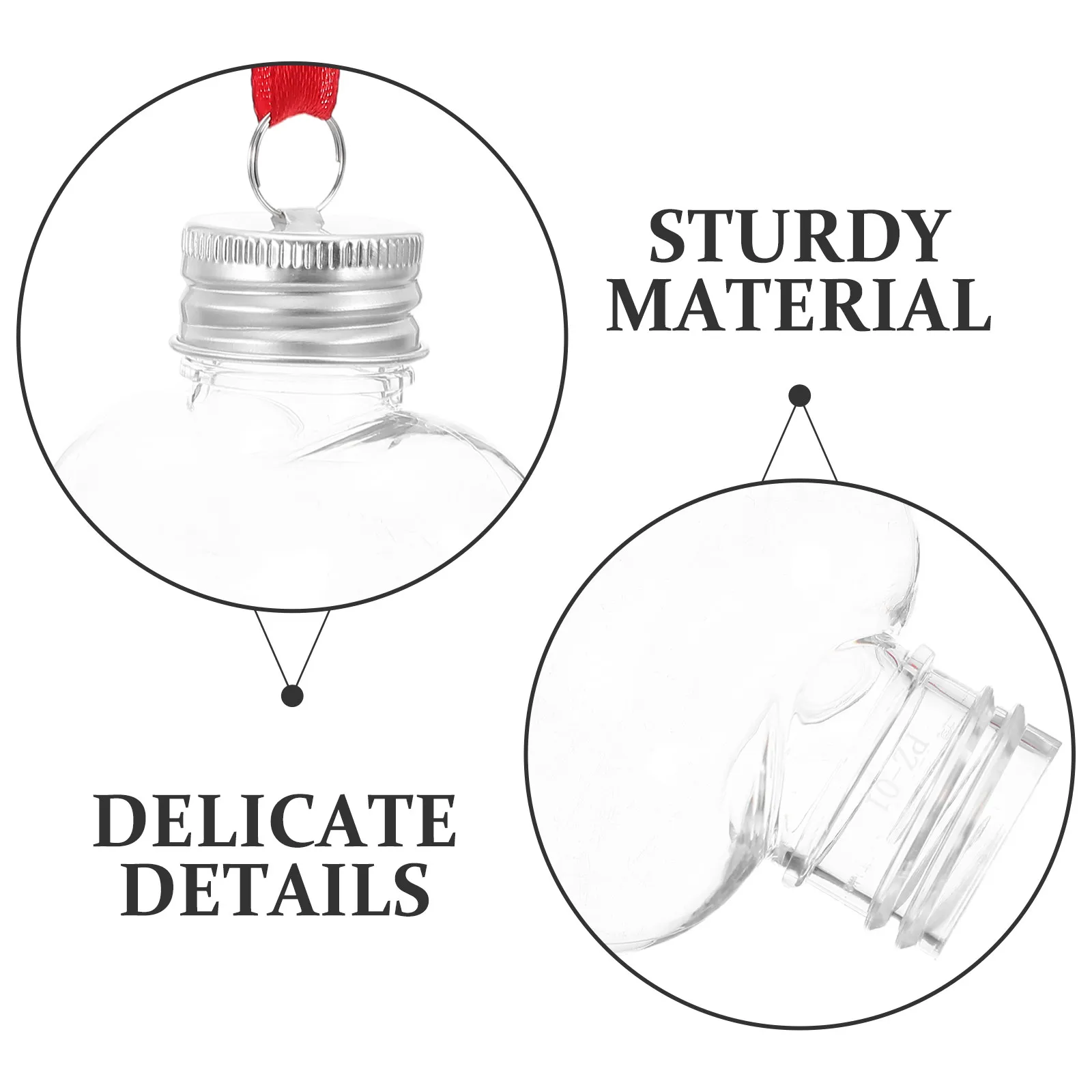 20Pcs Clear Heart Bottle Ornament 50Ml Fillable Plastic Valentine Hanging Pendant Elegant Party Favors for Adults Wedding Bridal