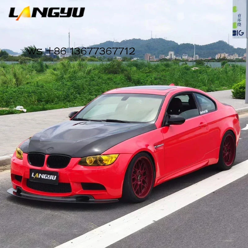 

Real M3 GTS Style Dry Carbon Fiber Front Bonnet Car Tuning Parts Cover Hood M3 E92 Lci Engine Hoods
