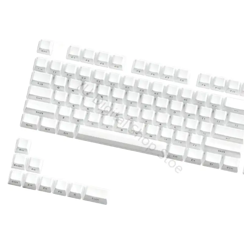 96BA Crystal Jelly OEM-Profil-Tastatur-Tastenkappen-Set mit Frontaufdruck, gemischte Materialkonstruktion und 113-Tasten-Stil – Detail 4