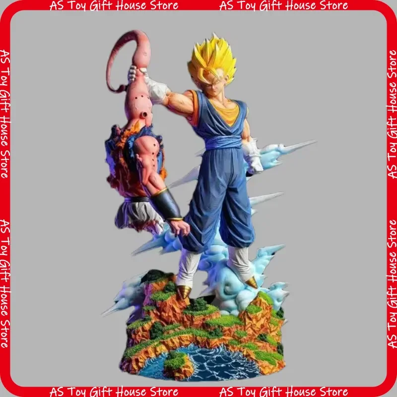 Dragon Ball Z 33cm Majin Buu Vs Vegetto GK PVC-Statue Sammlermodell Anime-Figur für Erwachsene Sammler Desktop-Dekoration