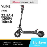 YUME Swift 1200W New City Electric Scooter 48V-22.5AH Max Speed 60KM/H Max Cruising Range 75KM Warranty NFC Unlock