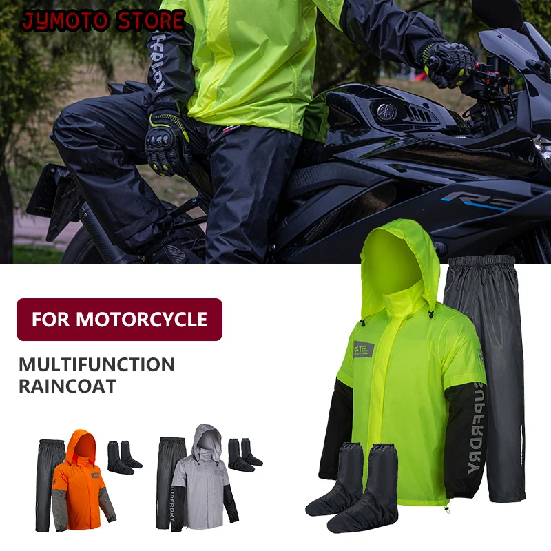 

Star Field Knight Motorcycle Riding Raincoat Set Raincoat Rainpants Split Men and Women's Thin Reflective Waterproof Clothing