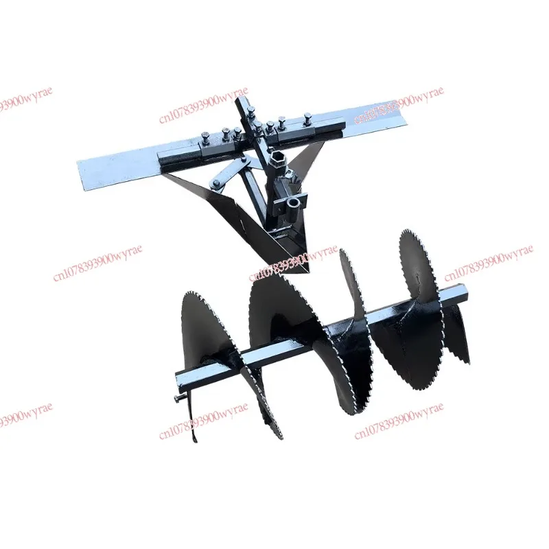 

Micro tiller, rotary tiller accessories, external ridger, spiral trencher with shaping roller, rotary filler, backfill knife