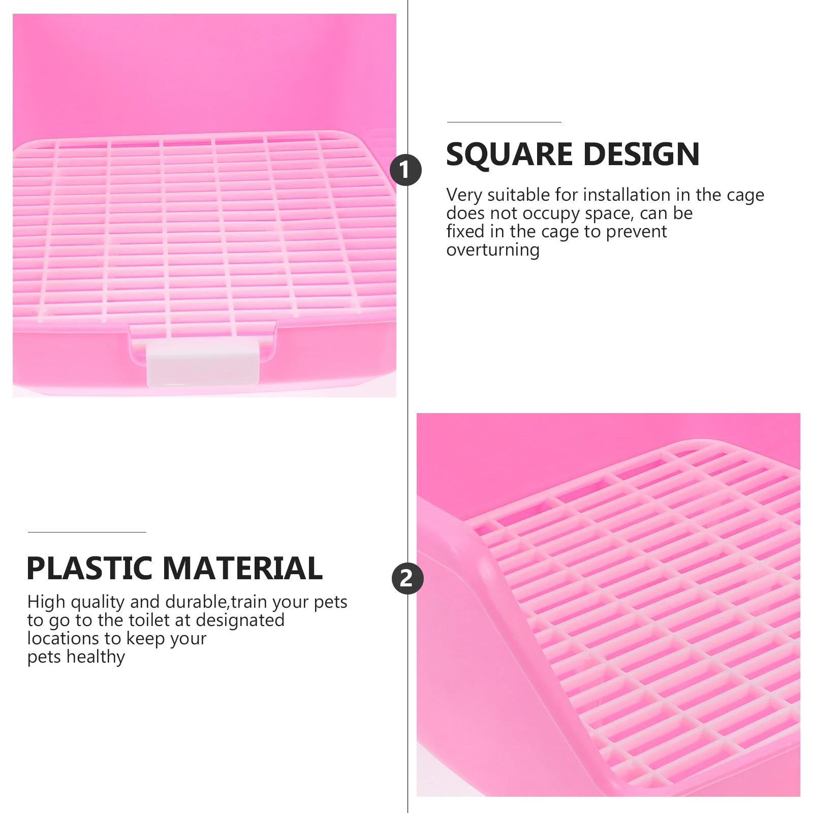 1 قطعة مرحاض الحيوانات الأليفة الصغيرة البلاستيك أرنب المرحاض صينية نفايات القنفذ انفصال شبكة سهلة التنظيف #1