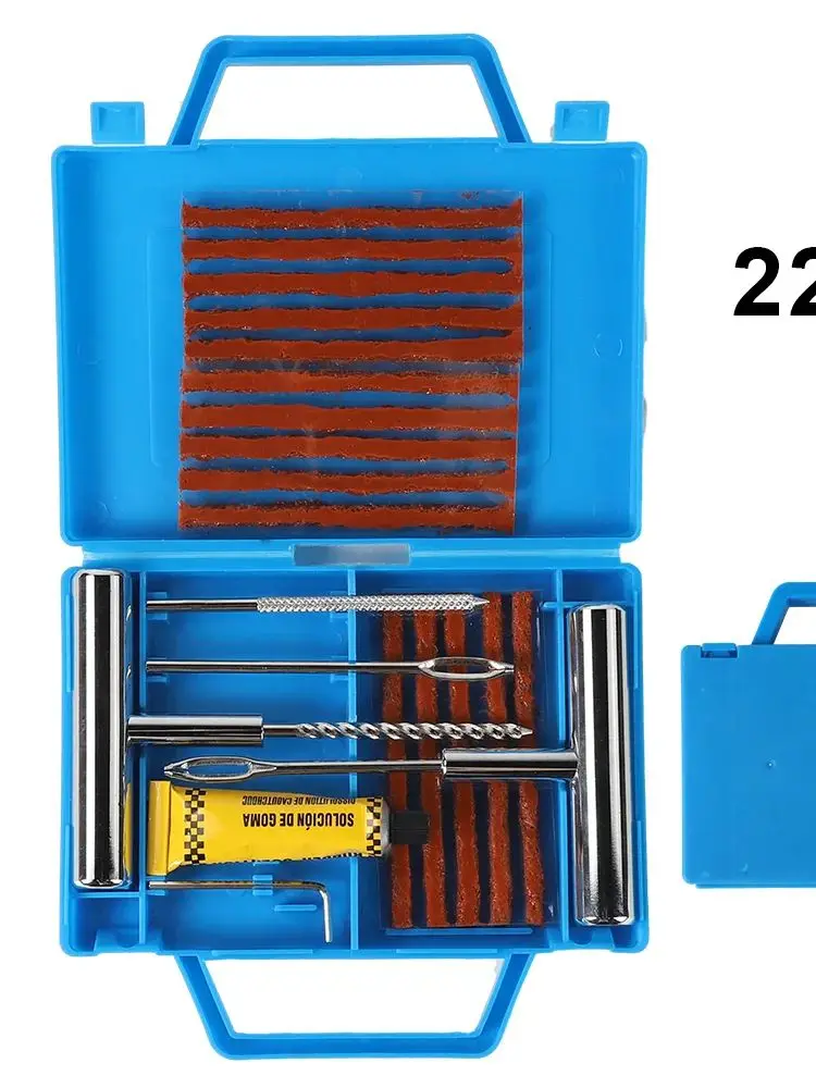 AliExpress NONE [UK STOCK] 22pc Car Tire Repair Tools Set Tire Repair Glue, Glue Strips, Allen Wrench Motorcycle Bike Auto Repair Wrench