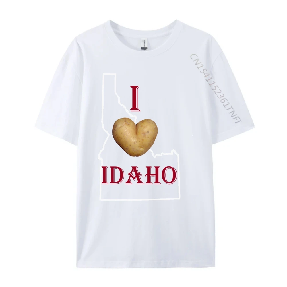 أنا أحب Idaho Potato State Boise Capital Visit Idaho Home Designer تي شيرت أنيمي تي شيرت عيد الحب