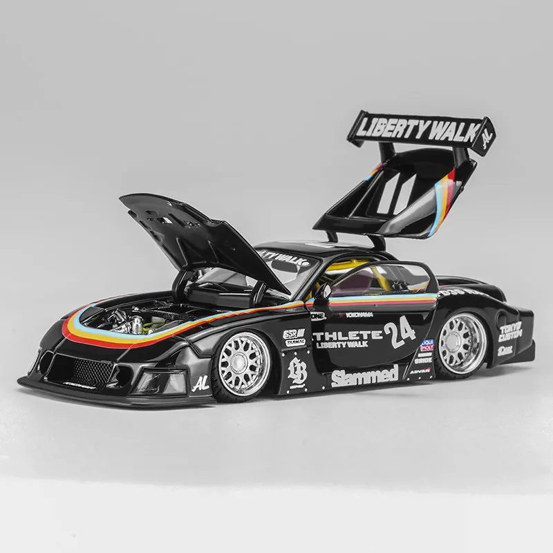MotorHelix 1/64 MH LB Trucks Ud Quon Cargo & Super Silhouette Mazda RX7 FD3S Diecast Car Model Modified Collectible Display Toy