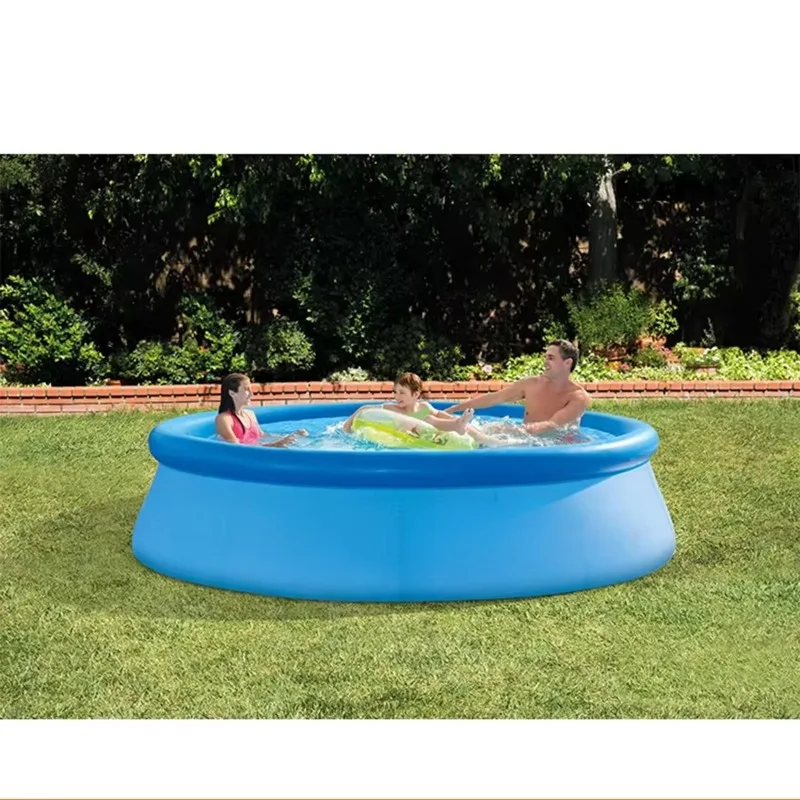 

Inflatable Swimming Pool Round Shape Durable Build Easy To Set For Backyard Family Summer Outdoor Water Entertainment