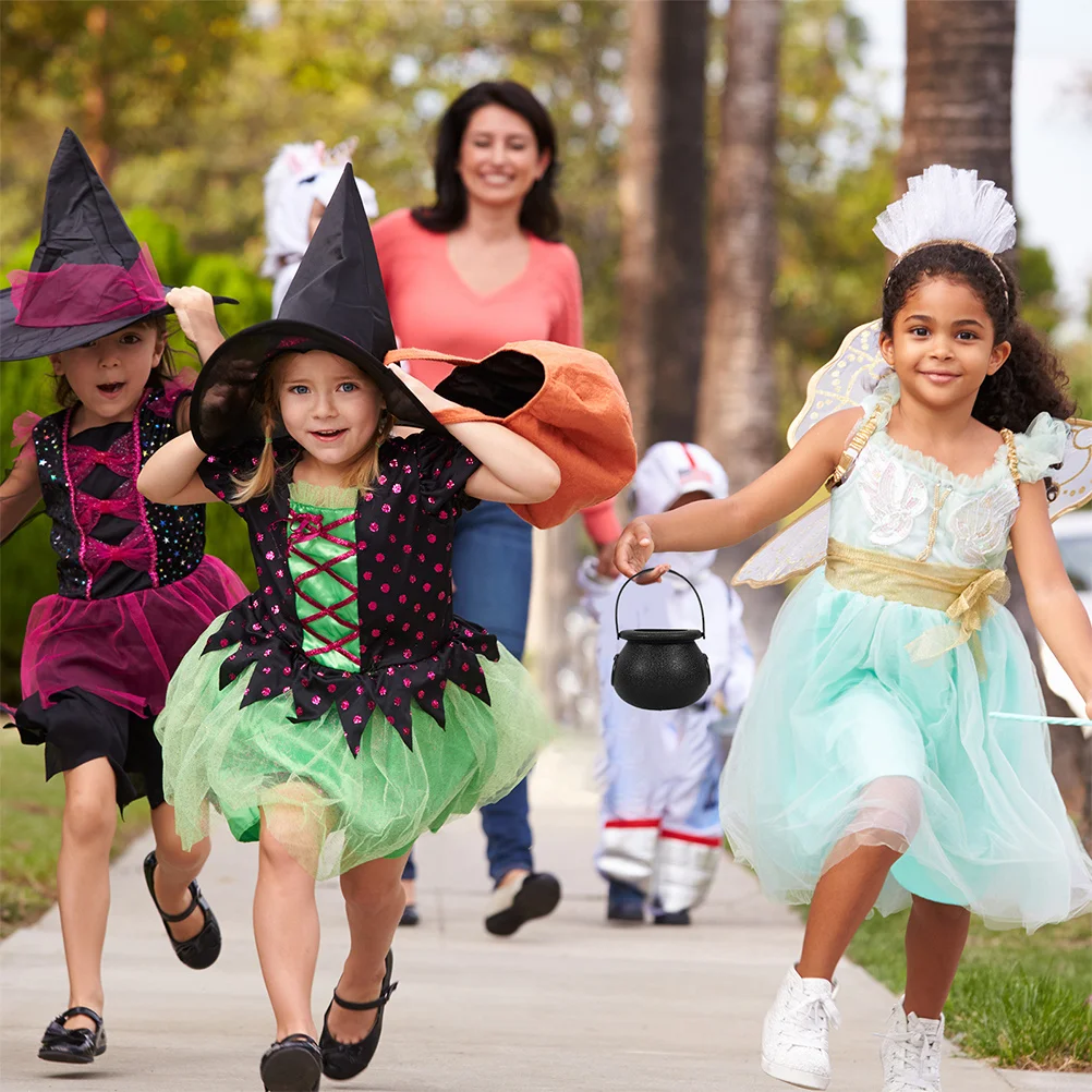 

6Pcs Halloween Candy Bucket No Odor Easy Carry Storage for Treats Favors Party Decoration Props Halloween Candy Basket