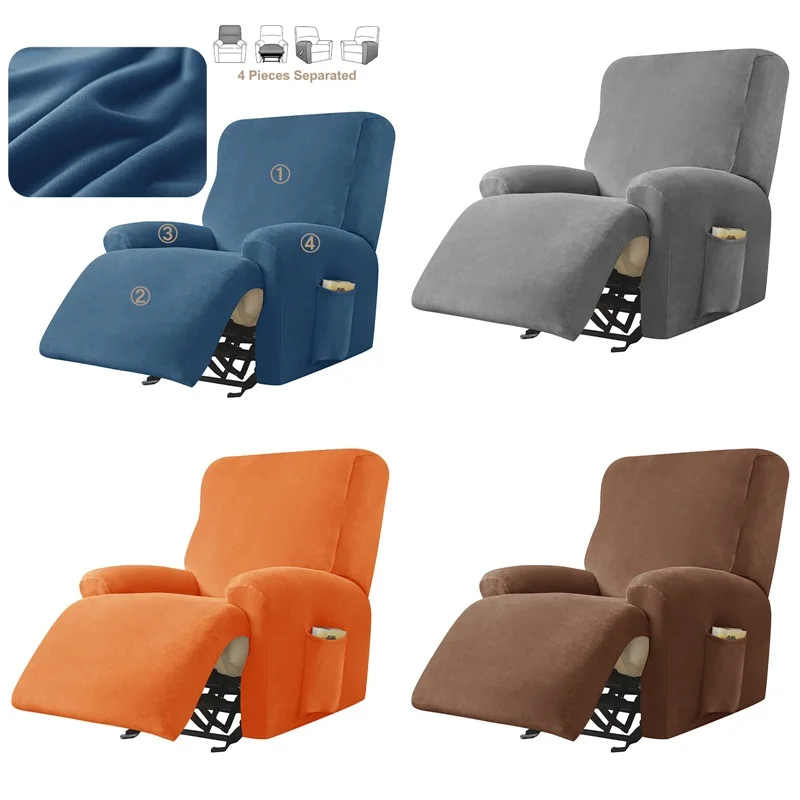 Lazy Boy Chair Cover Velvet Recliner Cover Stretch Split Style All-inclusive Armchair Covers Lounger Single Couch Sofa Slipcover