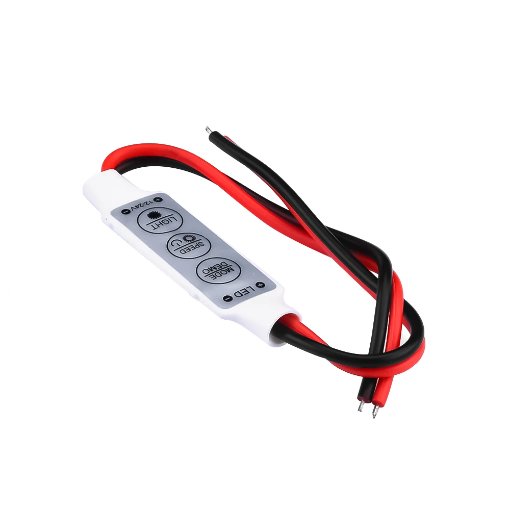 12V-24V Mini 3 Keys Single Color LED Controller Brightness Dimmer for led 3528 5050 strip light