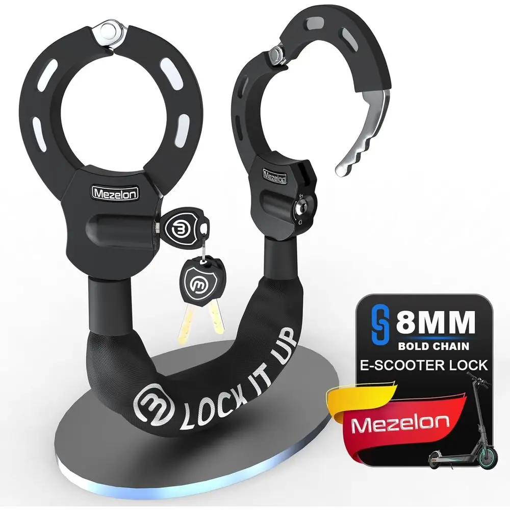

Electric Scooter Lock, 8mm Chain Lock Heavy Duty Anti Theft with 3 Keys for E-Bike/Electric Scooters