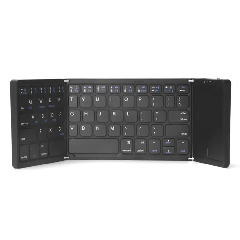 Durable Mini Keyboard Environment Friendly Wireless Keyboard Tri-Folds Mini Three Folding Bluetooth-compatible Keyboard  Typing