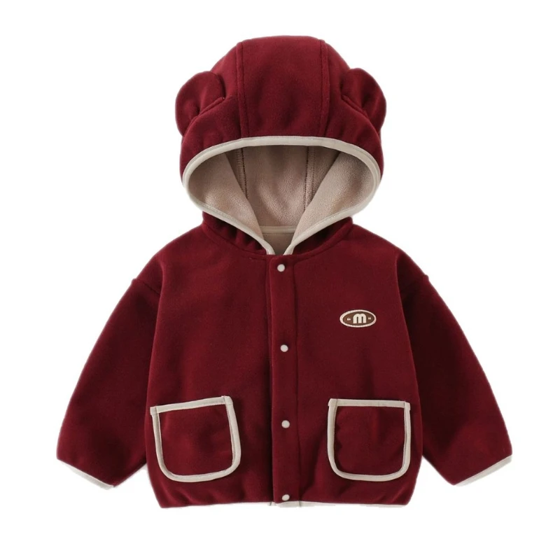 

New Autumn Winter Baby Clothes Children Boys Thick Warm Hooded Jacket Toddler Girls Clothing Fashion Kids Coat Infant Tracksuits