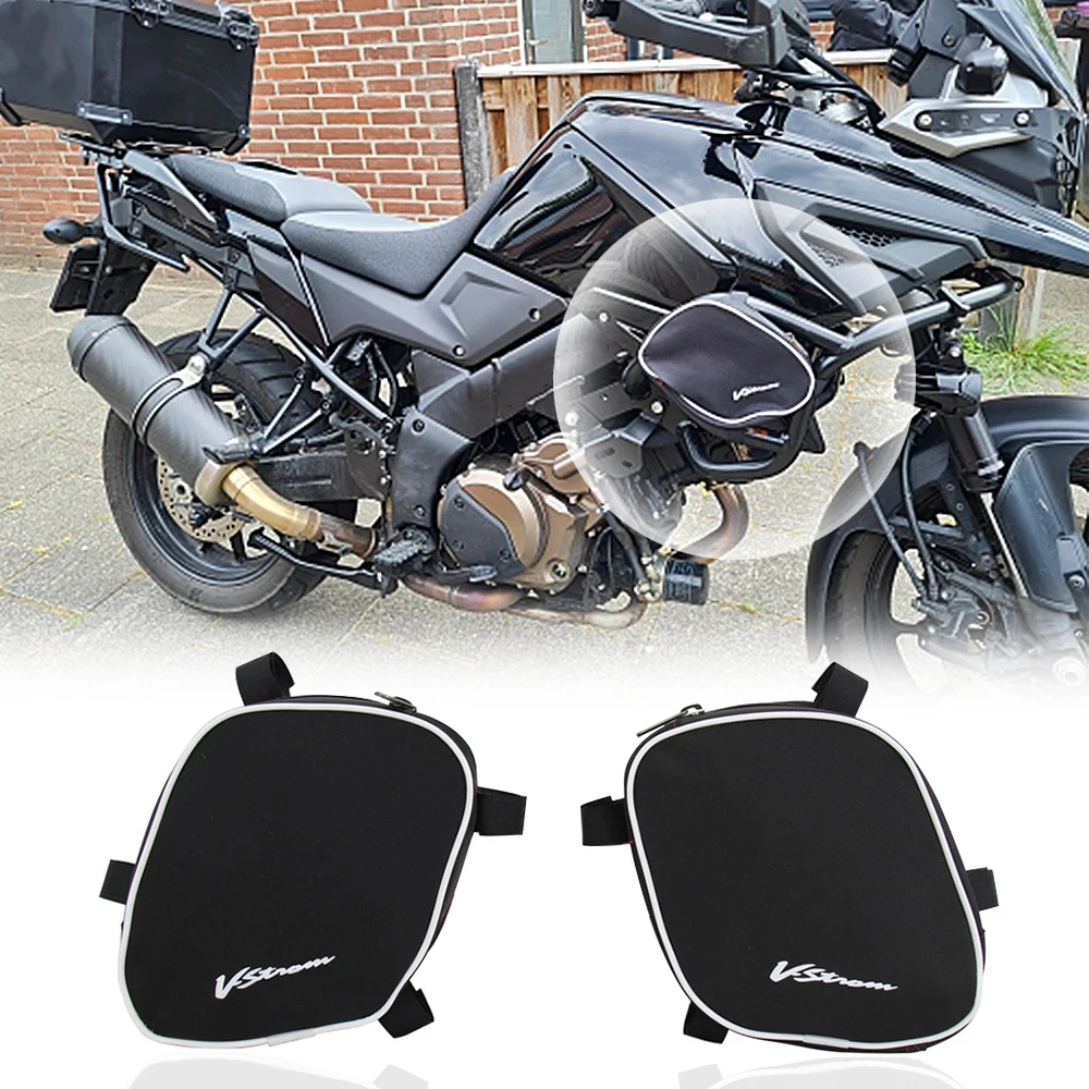 2010 2009 For Suzuki V-Strom DL650 DL 650 2004 - 2011 Motorcycle Waterproof Bag Frame Crash Bar Package Toolbox Bags 2005 2006