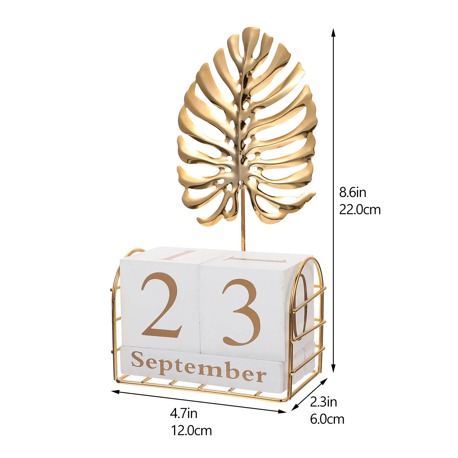 1 مجموعة ورقة السلحفاة الخشبية كتلة دائمة التقويم دليل تاريخ شهر أسبوع سطح المكتب الديكور الإبداعية خشب متين مكعب مربع #4