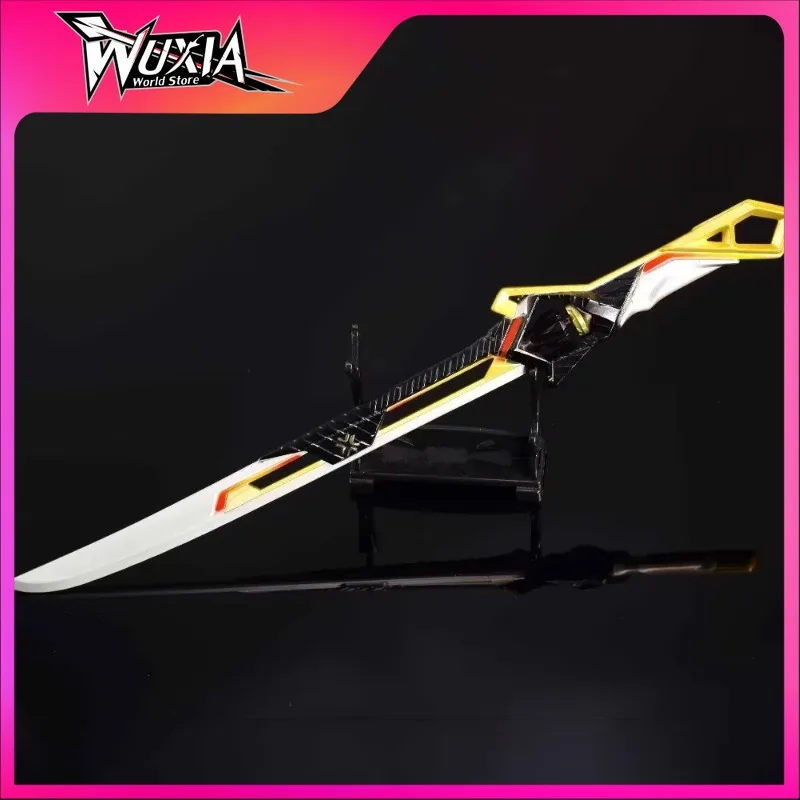 op voorraad 30 cm Valorant Recht Mes Echte Grootte Wapen Model Metalen Zwaard Cosplay Prop Melee Ambachten Jongen Gift Collectie Ornament