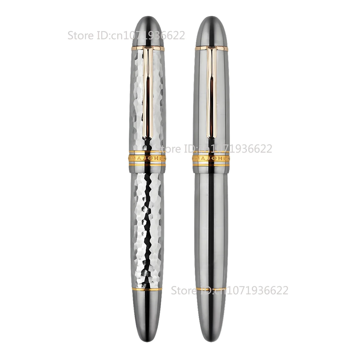 قسط MAJOHN Ti-P141 NO.8 F بنك الاستثمار القومي سبائك التيتانيوم المكبس قلم حبر مطرقة معدنية نمط نسخة قلم حبر الكتابة هدية القلم