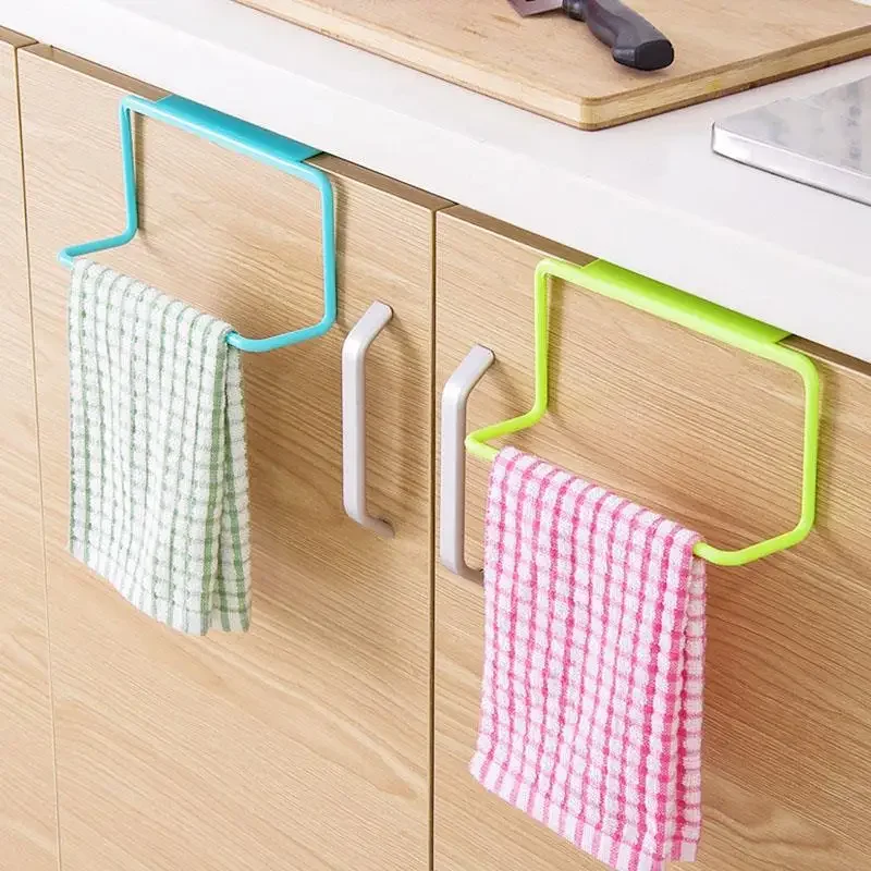

1Pcs Plastic Hanging Holder Multifunction Towel Rack Cupboard Cabinet Door Back Home Storage Organizer Kitchen Accessories
