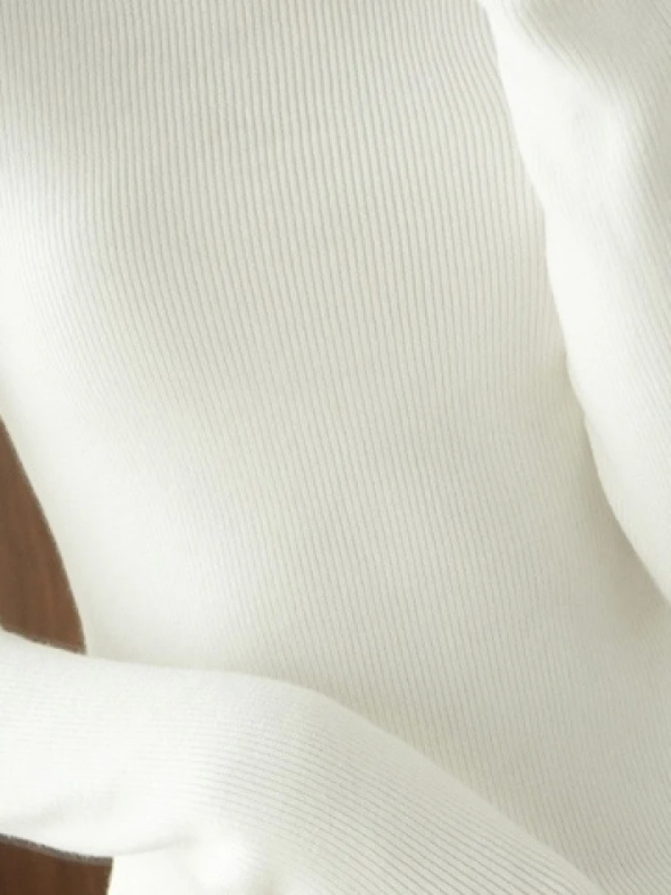 Damski sweter z golfem na jesień i zimę, vintage, basic, jednolity, z koralikami, koreańskie topy, casualowy, dopasowany sweter, prosty top bazowy.