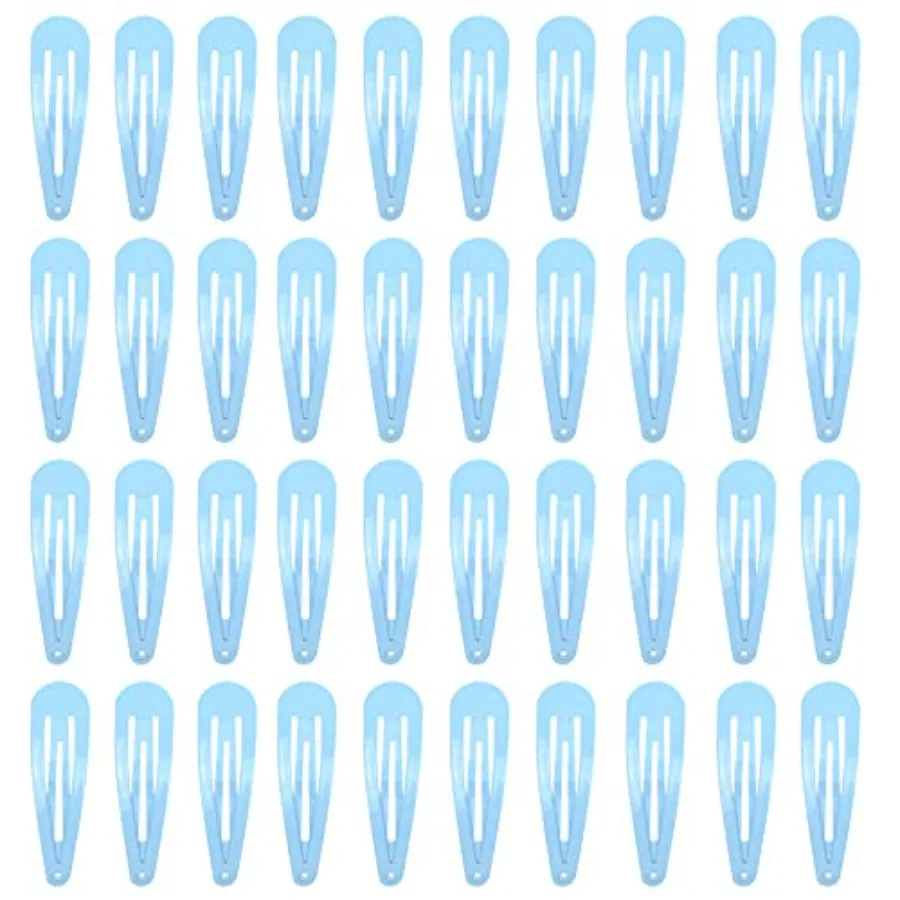 

40 Counts Color Metal Snap Hair Clips 2 Inch Barrettes for Women Accessories