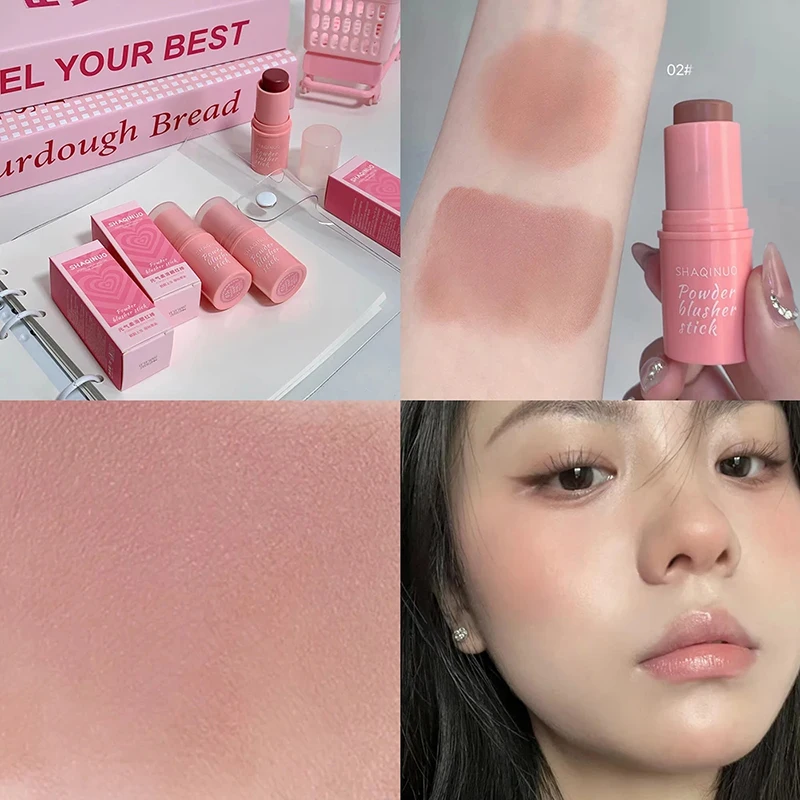 Gladde Blush Stick Natuurlijk Verzadigd Op Lange Termijn Waterdichte Natuurlijke Blush Verhelderende Huidskleur Expanderende Kleur Blush Stick 2024