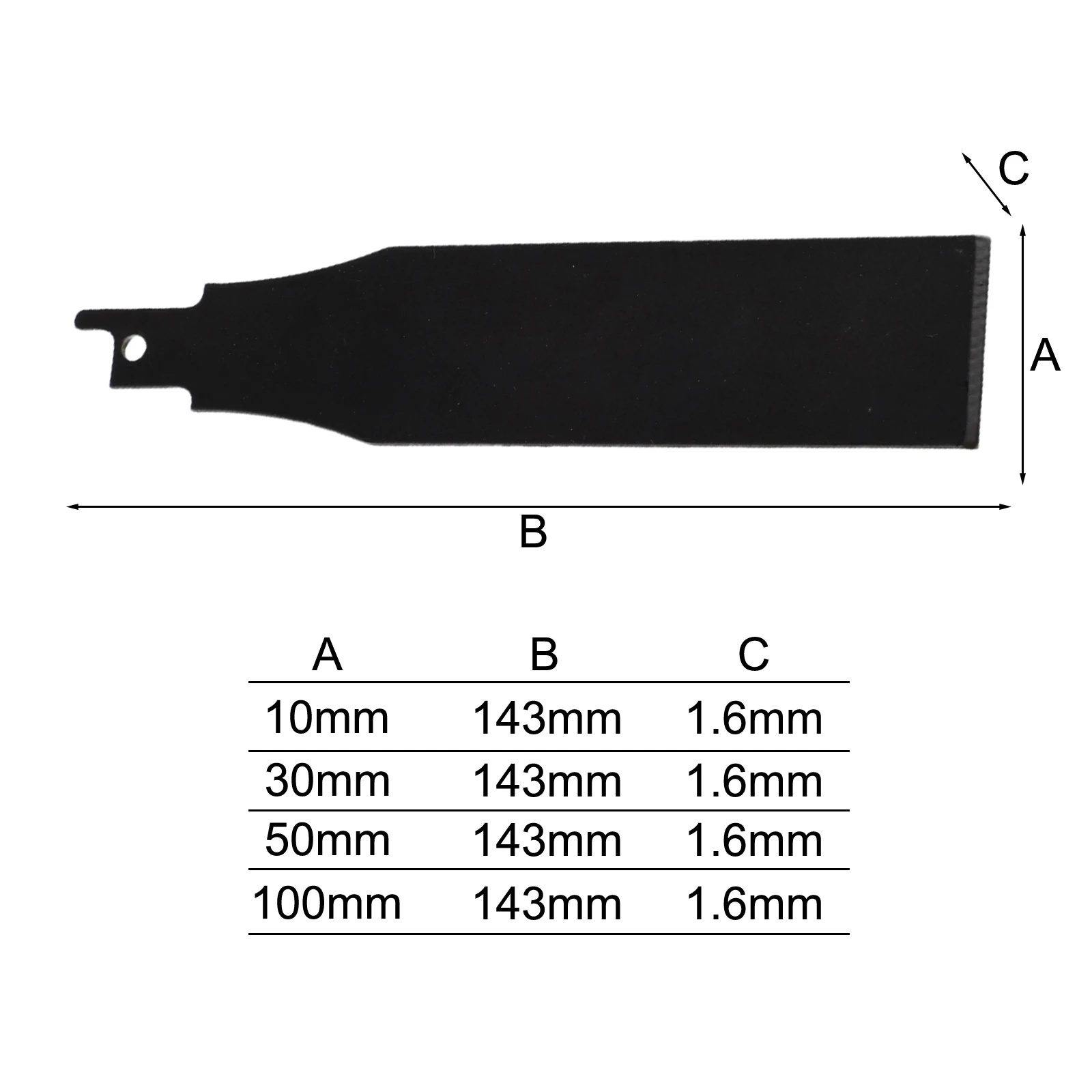

Набор из 4 сменных лезвий для сабельной пилы для удаления ржавчины с металла, черное покрытие