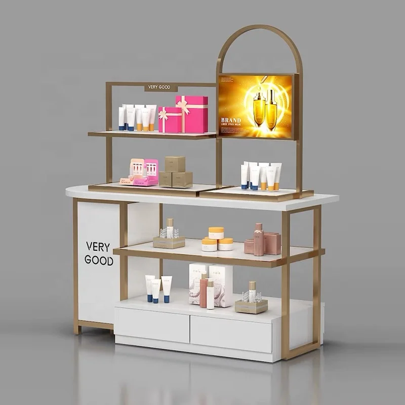

Customized. luxury perfume shop kiosk design custom beauty salon products display showcase perfume stand display rack