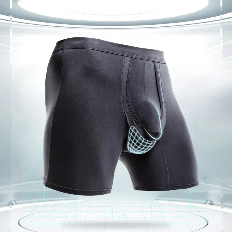 

Мужские удлиненные спортивные трусы больших размеров, мужские дышащие боксеры для бега с четырьмя углами, противоизносные, дышащие боксеры для бега