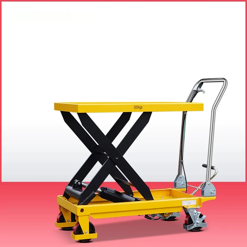 Hydraulic Scissor Lift Truck 150-1000 Kg Capacity Manual Foot Operated Platform Lift Truck Material Handling Equipment