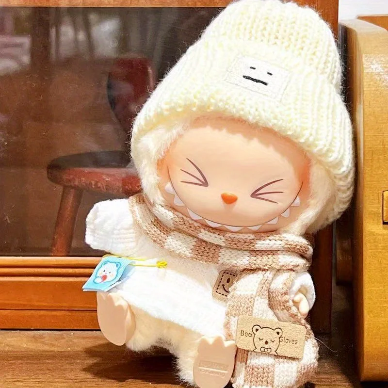 المعلقات صندوق الغموض لملابس الشباب من Labubu، إكسسوارات الدمى، ملابس حفلات الشباب، ملابس دمى مريحة، قبعات دمية محبوكة