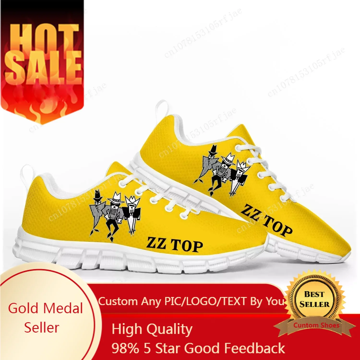 

ZZ Top Hard Rock Band Fashion Popular Sports Shoes Mens Womens Teenager Sneakers Custom Couple Shoes